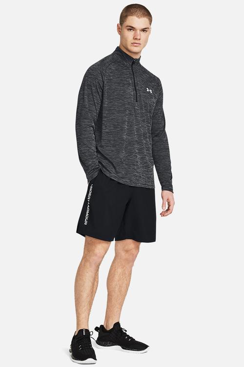Ua woven wdmk shorts - black & white