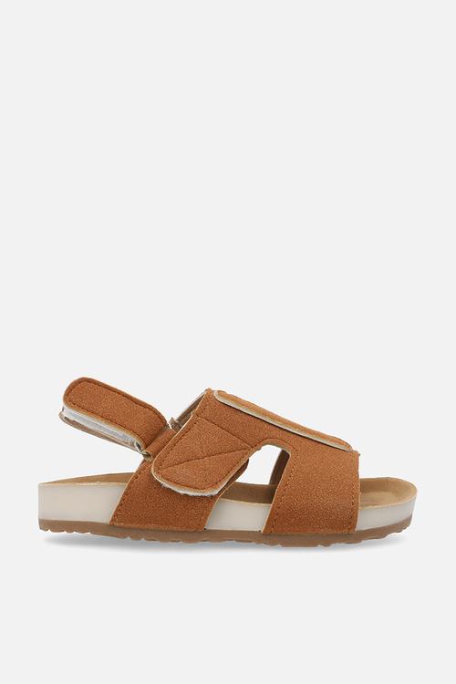 Faux suede sandals - brown