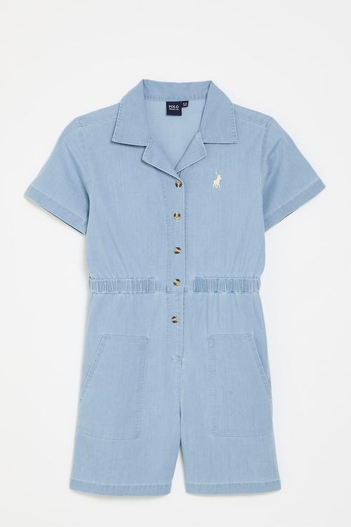 Girls lerato jumpsuit - light wash