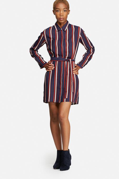 Stripe & Tie Dress