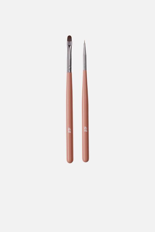 2 Pack nail art brushes - light pink