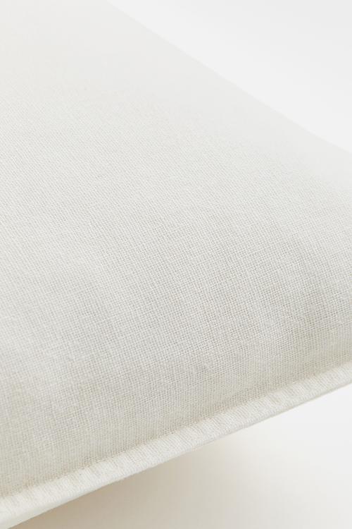 Linen-blend cushion cover - white