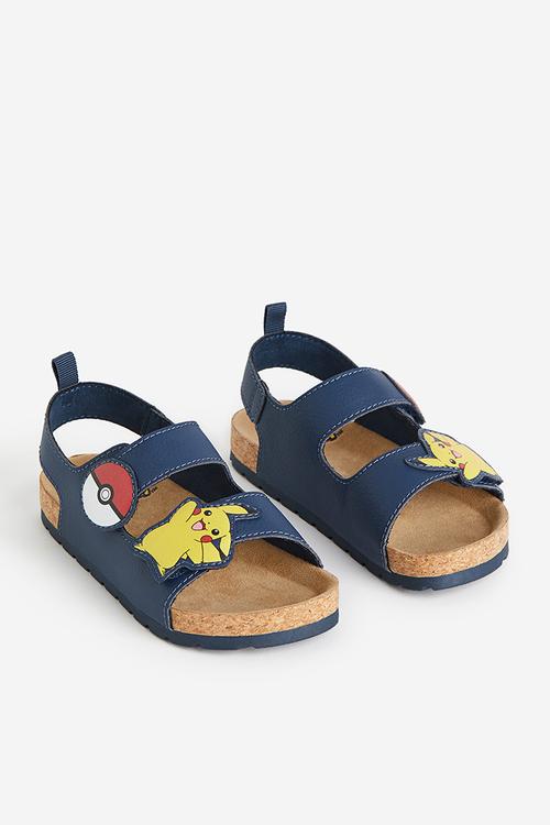 Ankle strap sandals - blue