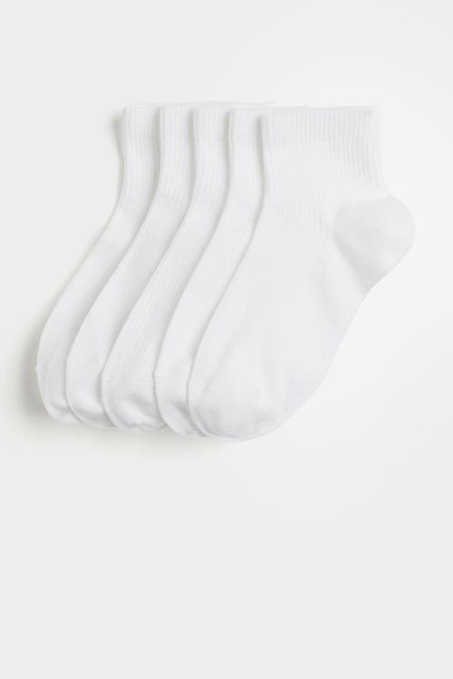 5-Pack ankle socks - white