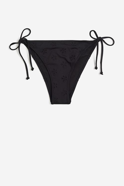 Tie tanga bikini bottoms - black
