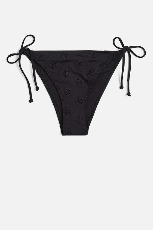 Tie tanga bikini bottoms - black
