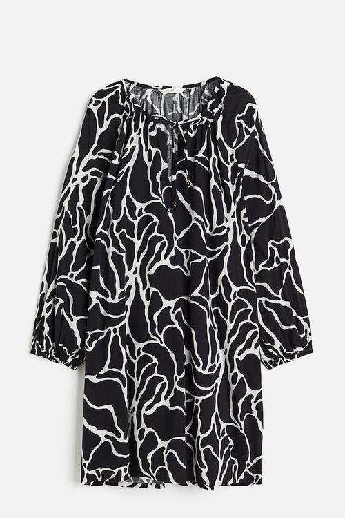 Tunic dress - black patterned
