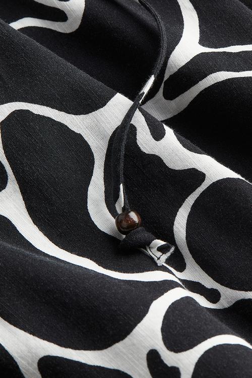 Tunic dress - black patterned