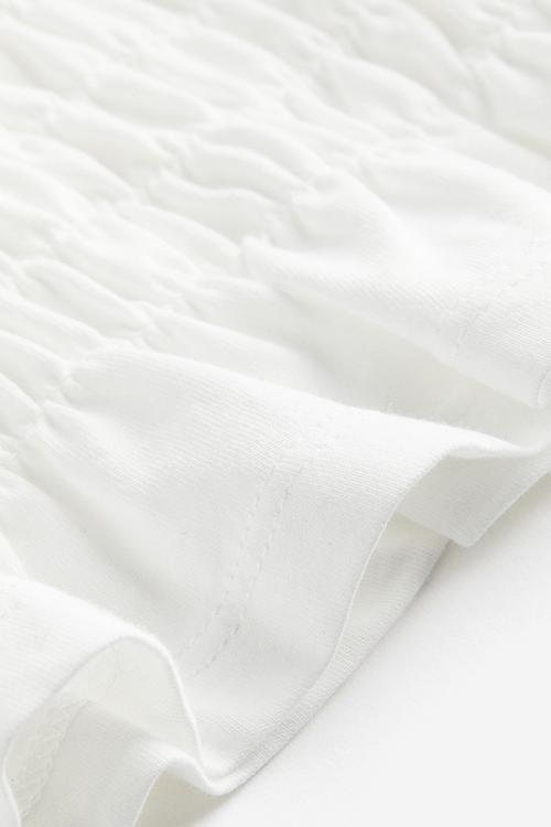 Smocked top - white