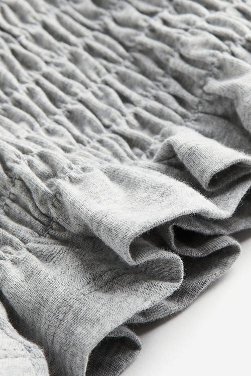 Smocked top - grey
