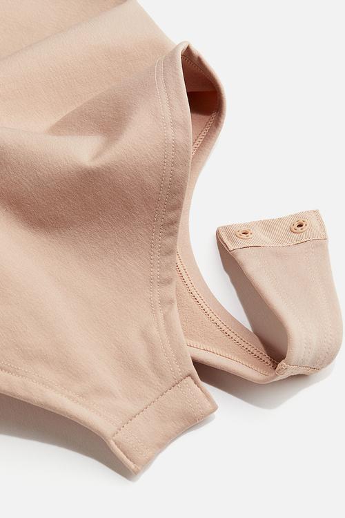 Stretchy & sculpting firm shape thong body - beige