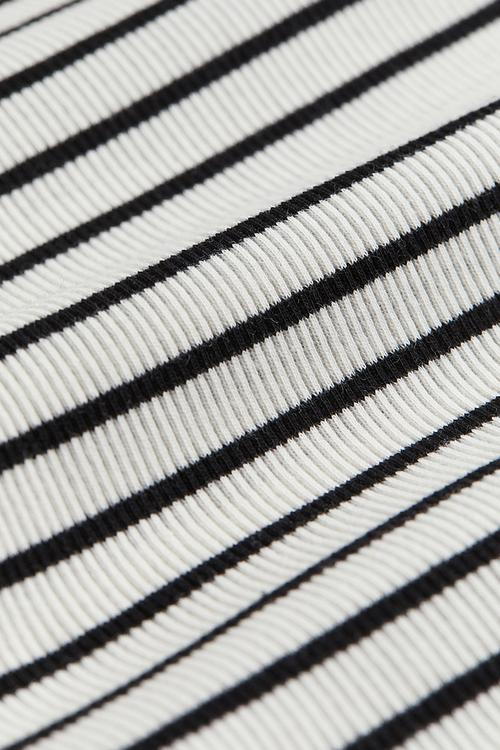 Ribbed t-shirt - white & black striped