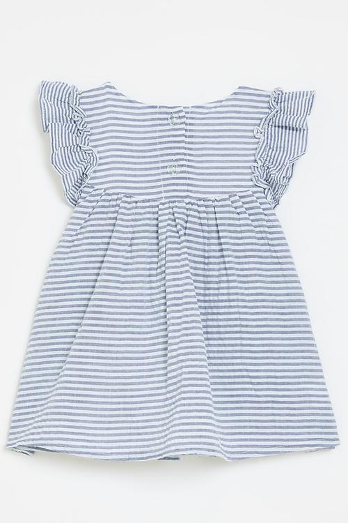 Striped dress - blue & white