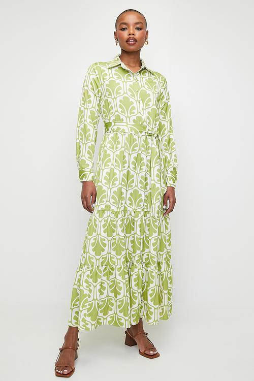 Pringle willow maxi dress - green