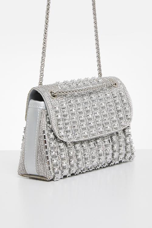 Jewelled Bag - Silver