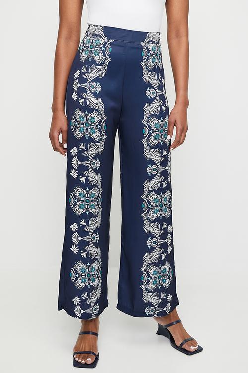 Co-ord wide leg - bold silhouette floral