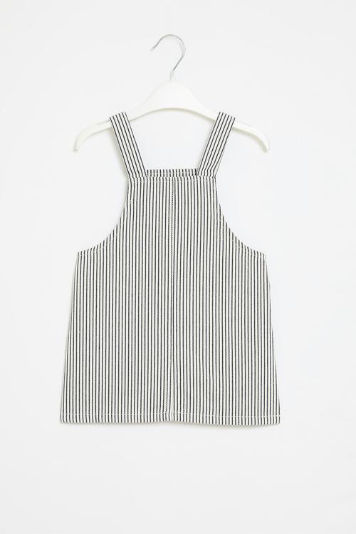 Striped pinafore dress - multi