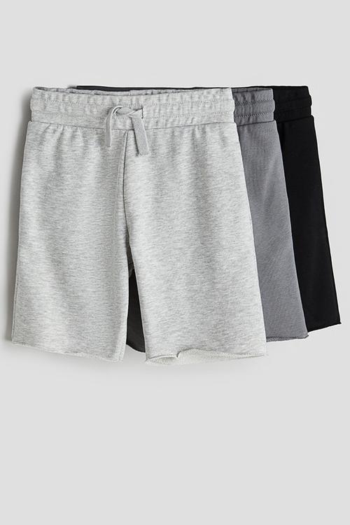 3-Pack shorts - light grey marl & black