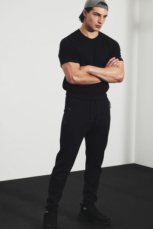 Drymove™ tapered sports joggers - black