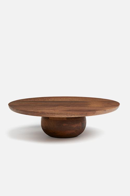 Wooden cake stand - brown