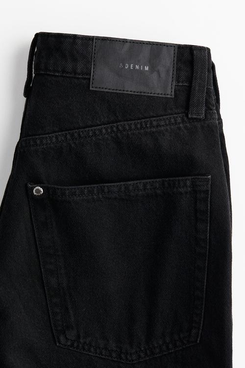 Curvy fit wide ultra high jeans - black