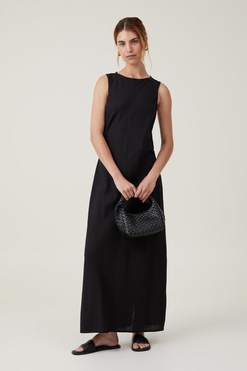 Haven High Neck Maxi Dress - Black