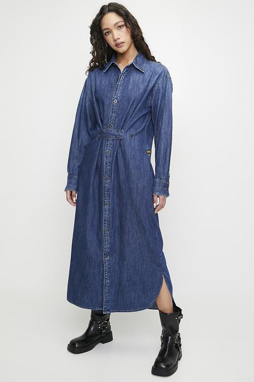 Long Tab Shirt Dress Long Sleeve Wmn - Worn In Windward