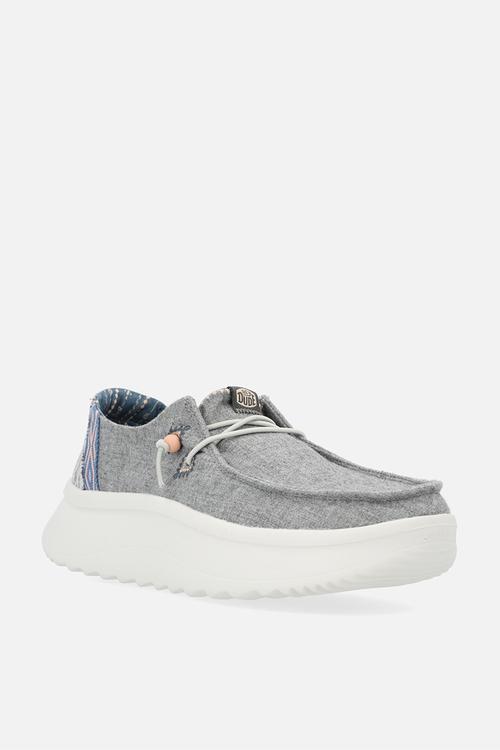 Wendy Peak Chambray Woven Slip-On - Grey