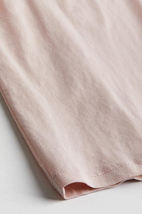 Oversized cotton jersey t-shirt - powder pink 