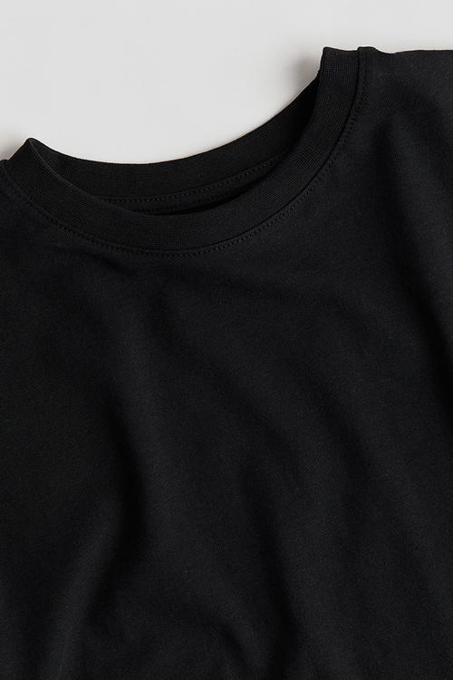 Oversized cotton jersey t-shirt - black