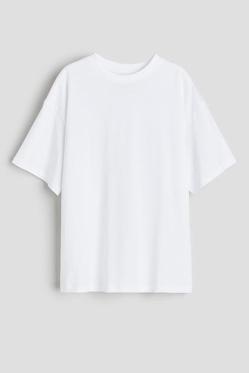 Oversized cotton jersey t-shirt - white