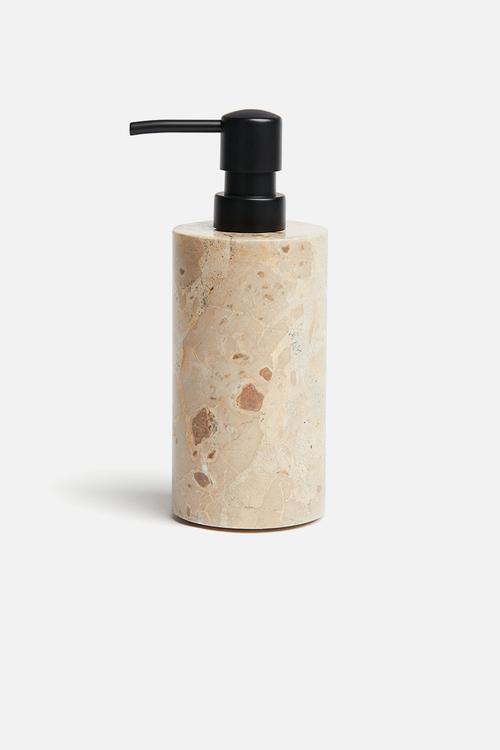 Marble soap dispenser - beige