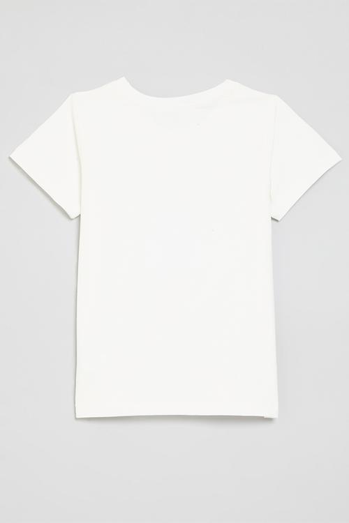 Printed tee - blue & white