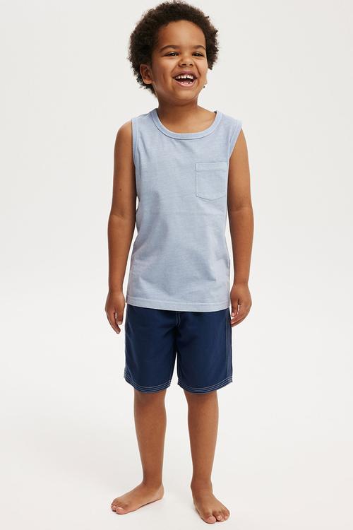 Bobby board short - in the navy/white stitch