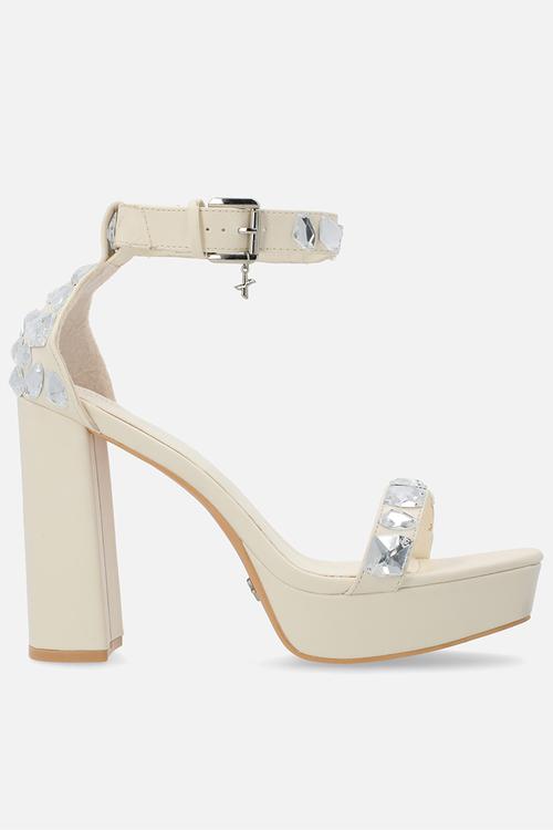 London 1 platform heel - bone