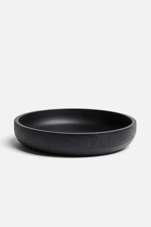 Mango wood serving bowl - black