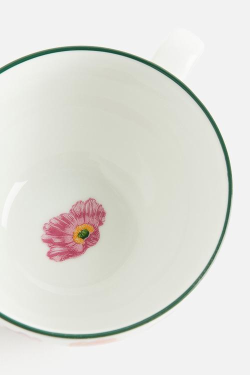 Porcelain cup - white floral