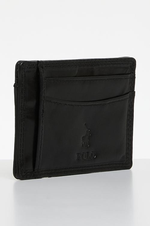 Credit card wallet with top pocket  - black