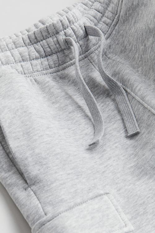 Cargo shorts - light grey marl 