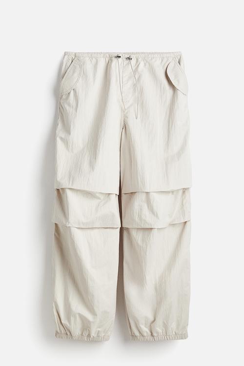 Parachute trousers - light beige