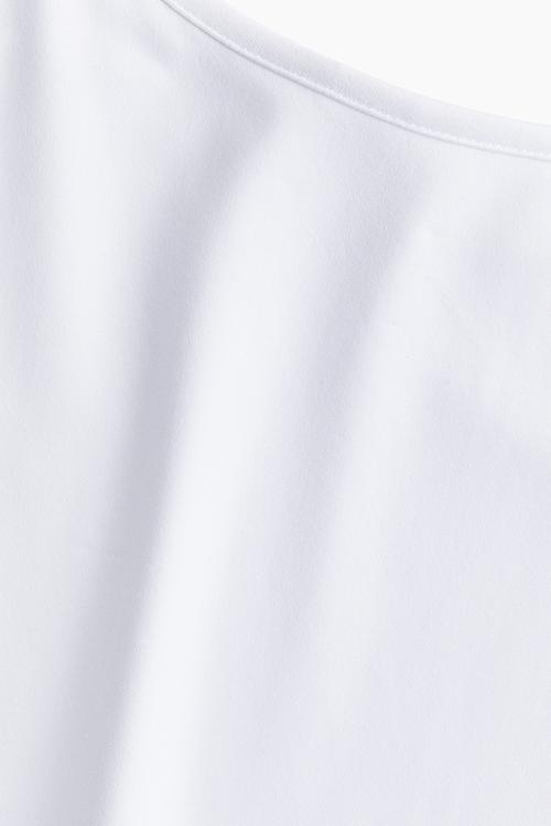 Microfibre strappy top - white