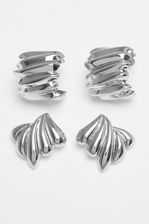 Dakota earring pack - silver