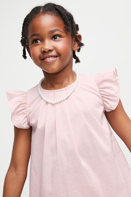 Frilled sleeve dress - pink