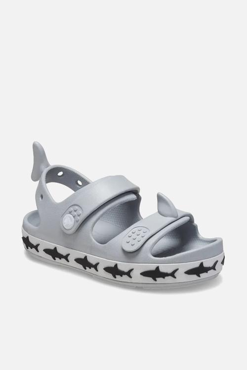 Crocband Cruiser Shark Sandal T - Light Grey