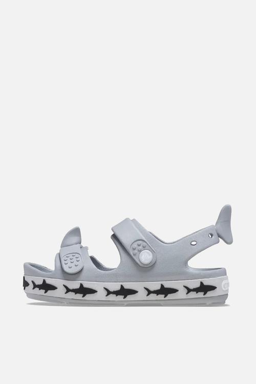 Crocband Cruiser Shark Sandal T - Light Grey