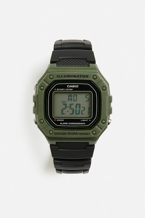 Digital green case watch - black & green