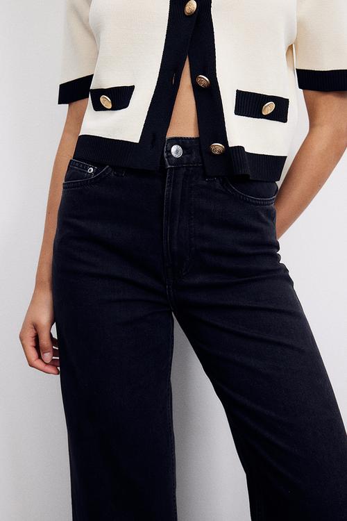 Wide ultra high jeans - black