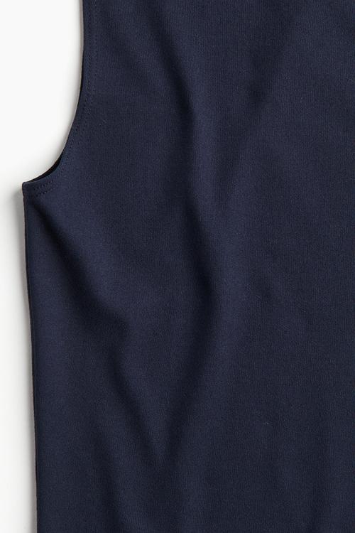 Boat-neck vest top - dark blue
