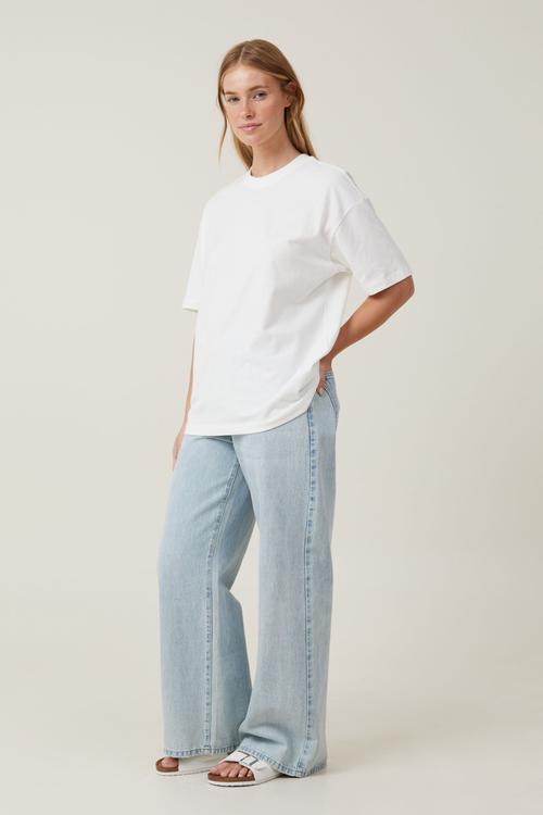 The Boxy Oversized Tee - Vintage White