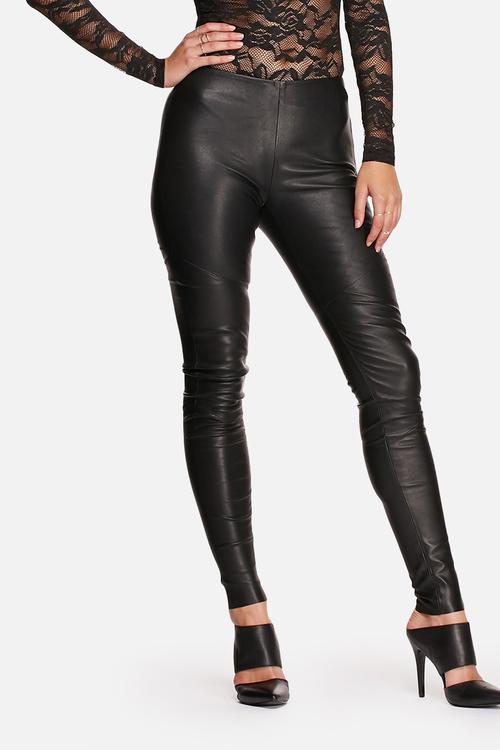Zeba Stretch Leather Pants